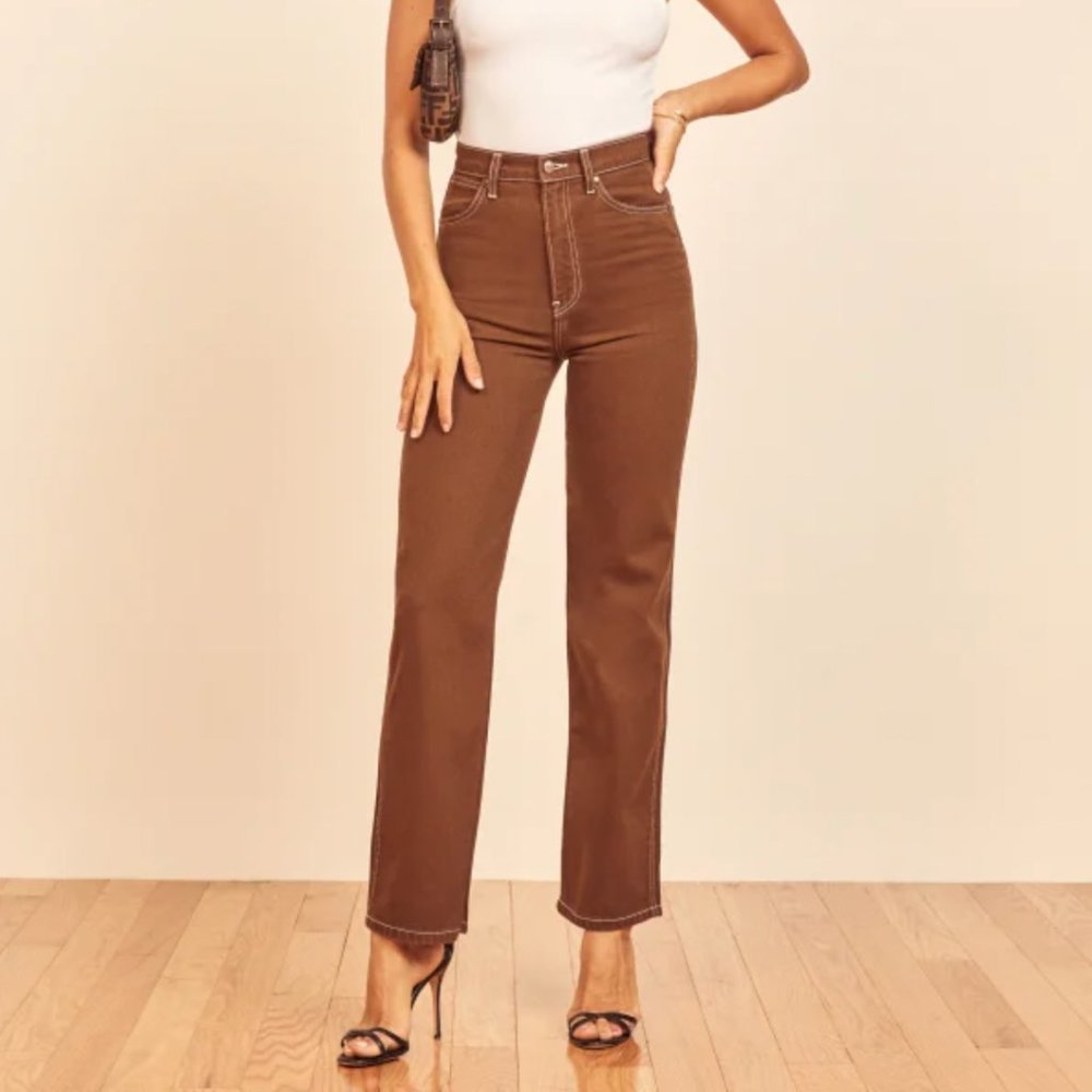 Reformation Cowboy High Rise Straight Jeans